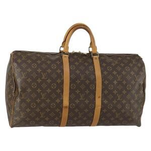 LOUIS VUITTON Monogram Keepall 55 Boston Bag M41424 LV Auth ep12372
